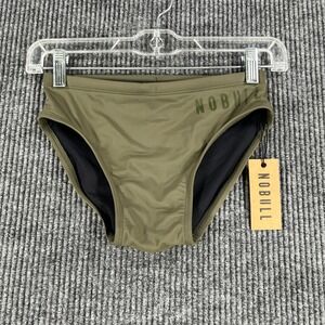 NoBull Swim Briefs Mens Small Green Bottoms Drawstring Training CrossFit New